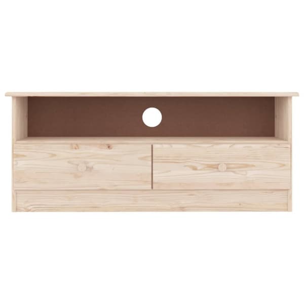 Tv-bänk med lådor ALTA 100x35x41 cm massiv furu