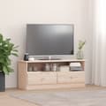 Miniatyrbild 1 av 8: Tv-bänk med lådor ALTA 100x35x41 cm massiv furu