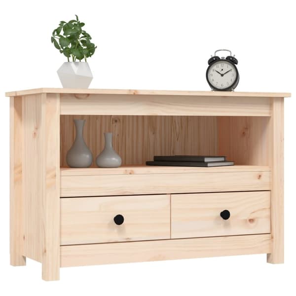 Tv-bänk 79x35x52 cm massiv furu
