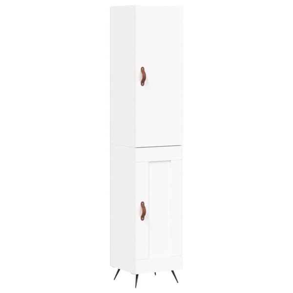 skab 34,5x34x180 cm konstrueret træ hvid