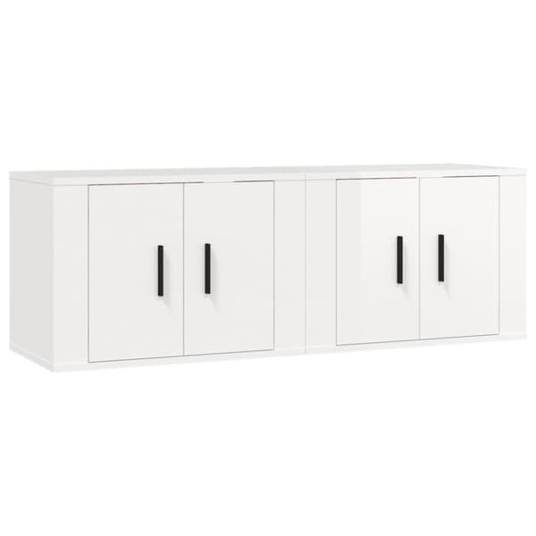 Seinäkiinnitettävät TV-kaapit 2kpl korkeakiilto 57x34,5x40 cm
