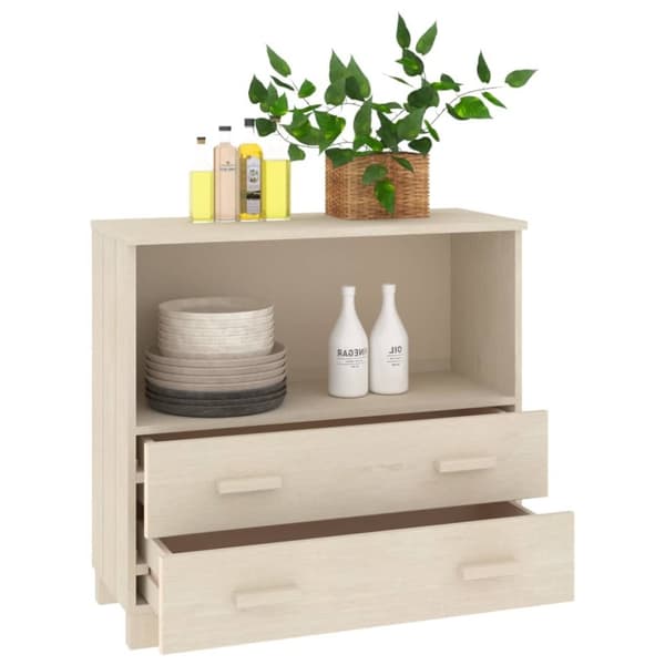 Sivupöytä HAMAR hunajanruskea 85x35x80 cm täysi mänty