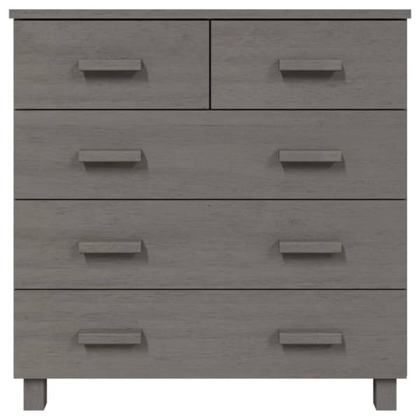 skænk HAMAR 79x40x80 cm massivt fyrretræ lysegrå