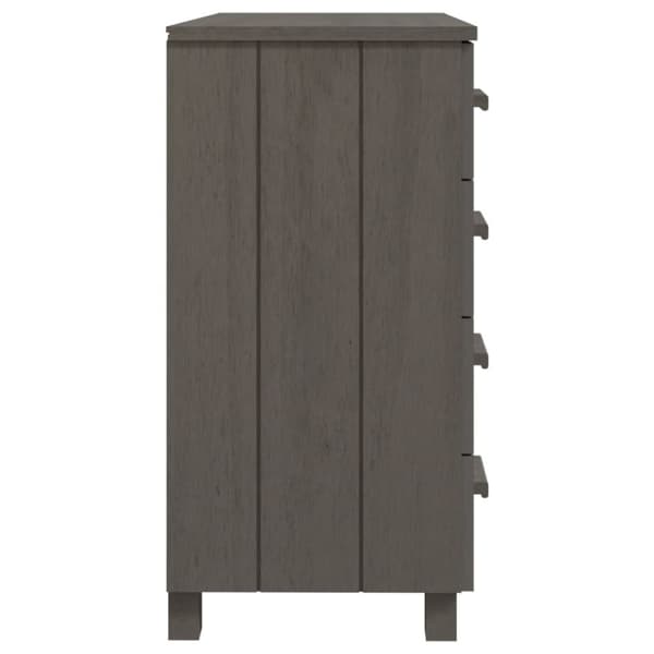 skænk HAMAR 79x40x80 cm massivt fyrretræ lysegrå
