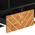 Miniatyrbild 7 av 10: Tv-bänk brun och svart 100x33,5x46 cm massivt mangoträ