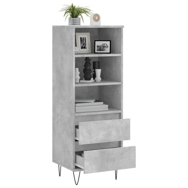skab 40x36x110 cm konstrueret træ betongrå