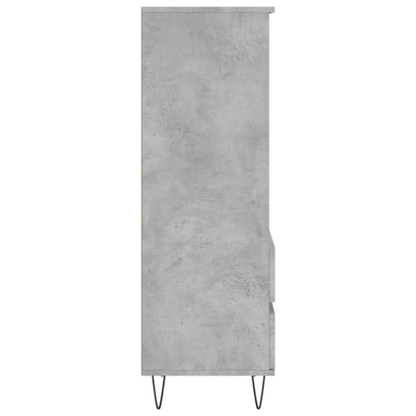 skab 40x36x110 cm konstrueret træ betongrå