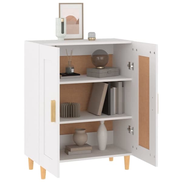 skænk 69,5x34x90 cm konstrueret træ hvid