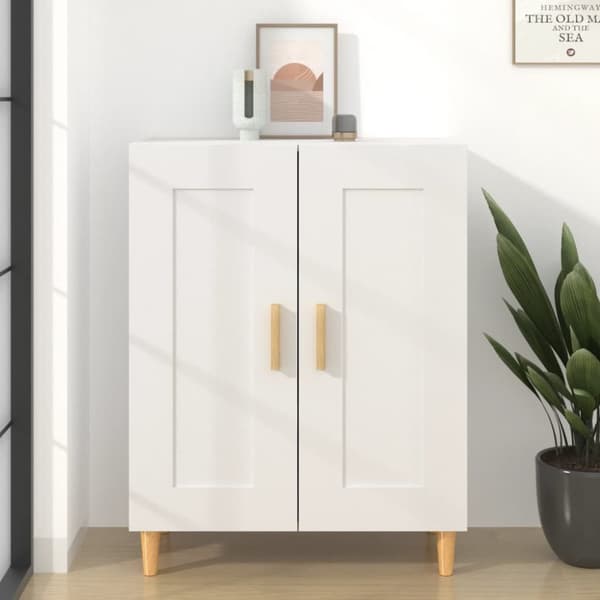skænk 69,5x34x90 cm konstrueret træ hvid