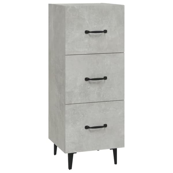 skænk 34,5x34x90 cm konstrueret træ betongrå