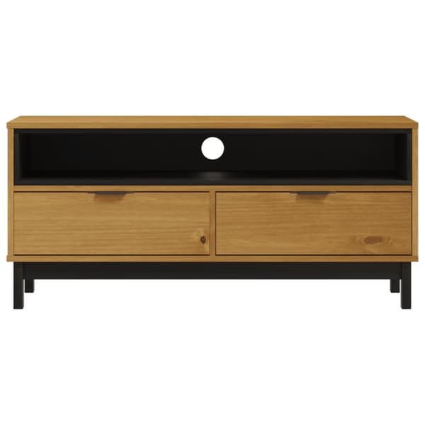 tv-bord FLAM 110x40x50 cm massivt fyrretræ