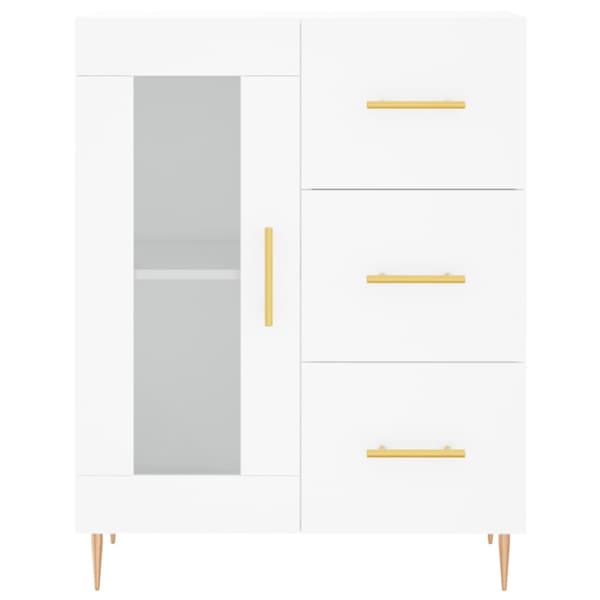 Skåp vit 69,5x34x90 cm konstruerat trä