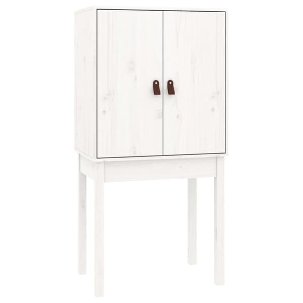 højskab 60x40x120 cm massivt fyrretræ hvid