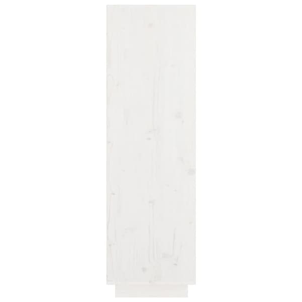 højskab 74x35x117 cm massivt fyrretræ hvid