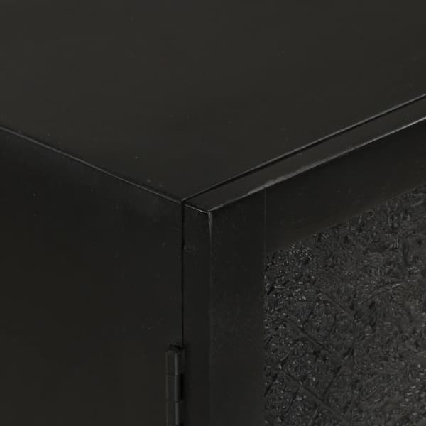 Senkki musta 55x30x77 cm täysi mangopuu ja rauta