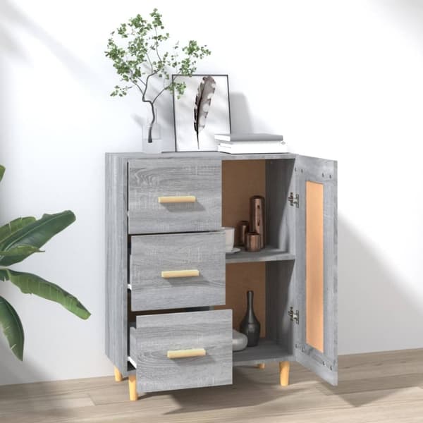 Senkki harmaa Sonoma 69,5x34x90 cm tekninen puu