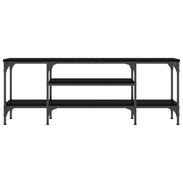 TV-taso musta 121x35x45 cm tekninen puu ja rauta