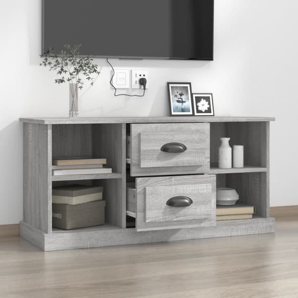 TV-taso harmaa Sonoma 99,5x35,5x48 cm tekninen puu