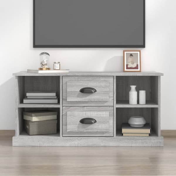 TV-taso harmaa Sonoma 99,5x35,5x48 cm tekninen puu