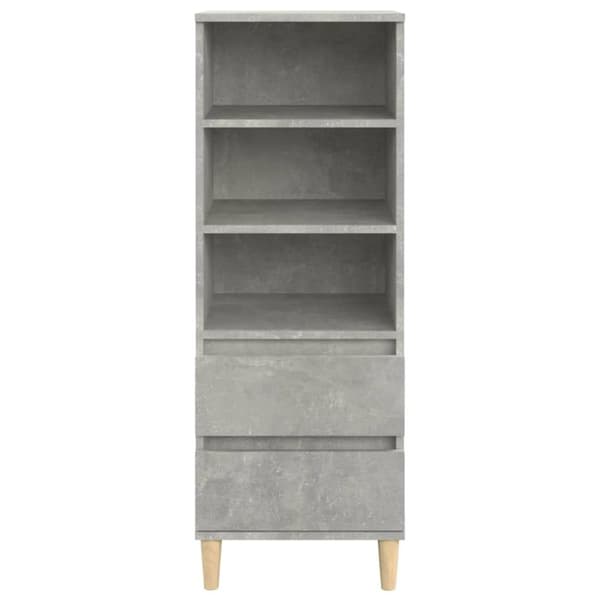 skab 40x36x110 cm konstrueret træ betongrå