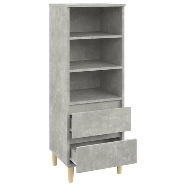 skab 40x36x110 cm konstrueret træ betongrå
