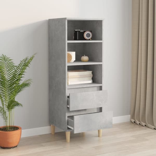 skab 40x36x110 cm konstrueret træ betongrå