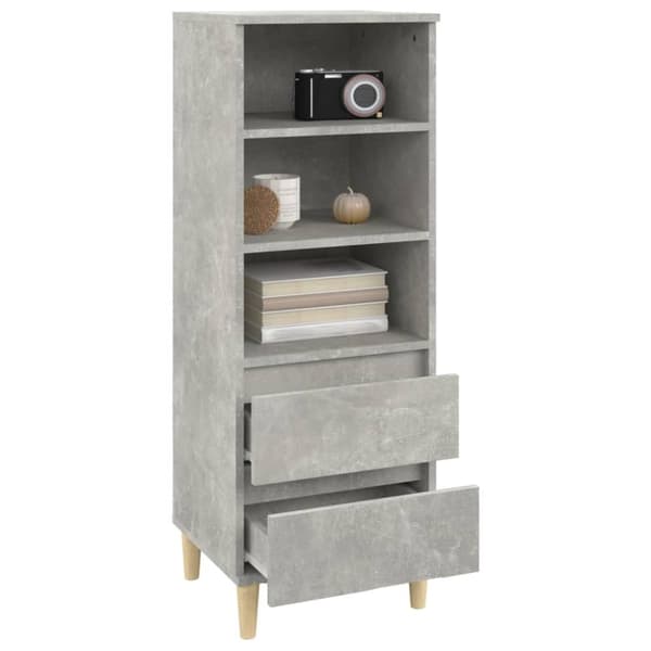 skab 40x36x110 cm konstrueret træ betongrå