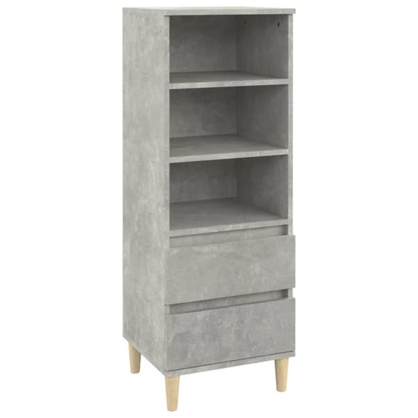skab 40x36x110 cm konstrueret træ betongrå