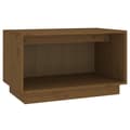 Miniatyrbillede 2 af 8: tv-bord 60x35x35 cm massivt fyrretræ gyldenbrun