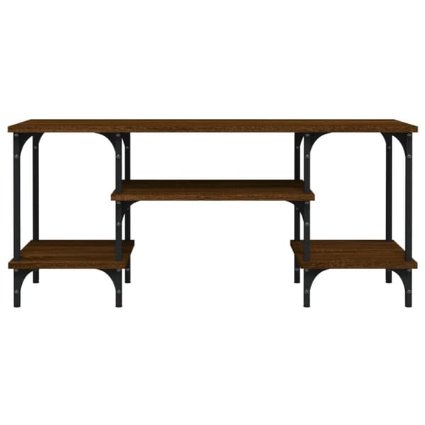 Tv-bänk brun ek 102x35x45,5 cm konstruerat trä