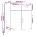 Pikkukuva 8 / 9: Senkki harmaa Sonoma 69,5x34x89 cm tekninen puu