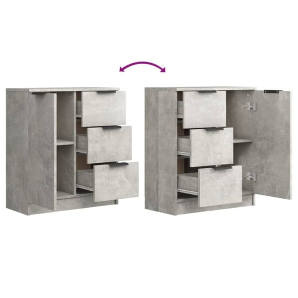Senkki betoninharmaa 60x30x70 cm tekninen puu