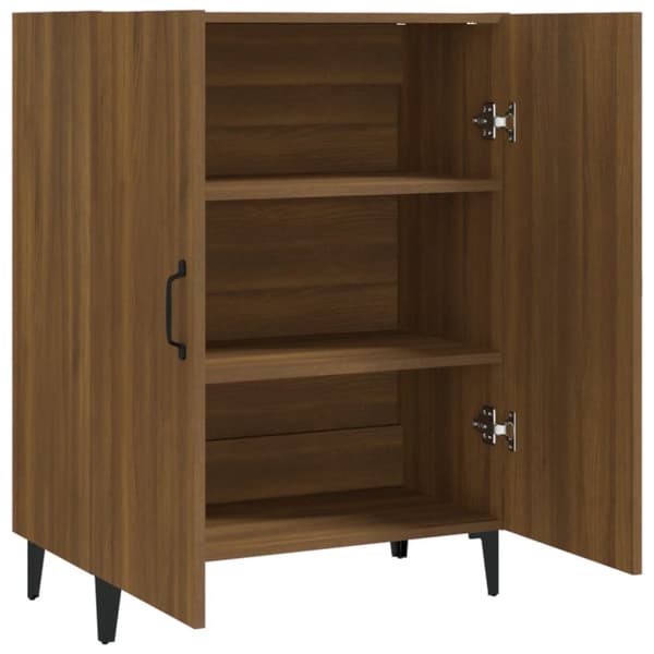 skænk 70x34x90 cm konstrueret træ brun egetræsfarve