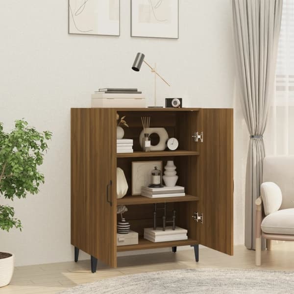 skænk 70x34x90 cm konstrueret træ brun egetræsfarve