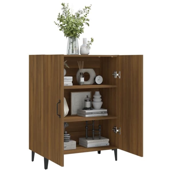 skænk 70x34x90 cm konstrueret træ brun egetræsfarve