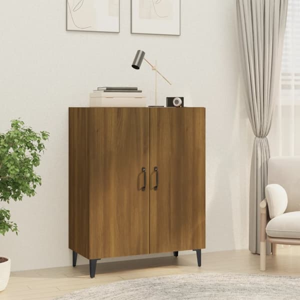 skænk 70x34x90 cm konstrueret træ brun egetræsfarve