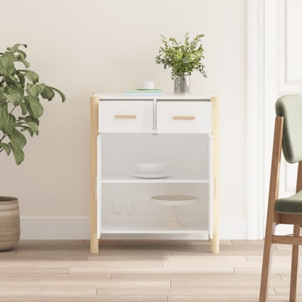 skænk 62x38x75 cm konstrueret træ hvid
