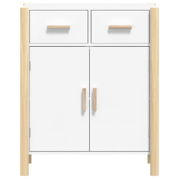 skænk 62x38x75 cm konstrueret træ hvid