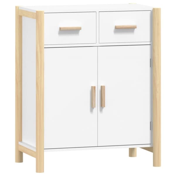 skænk 62x38x75 cm konstrueret træ hvid