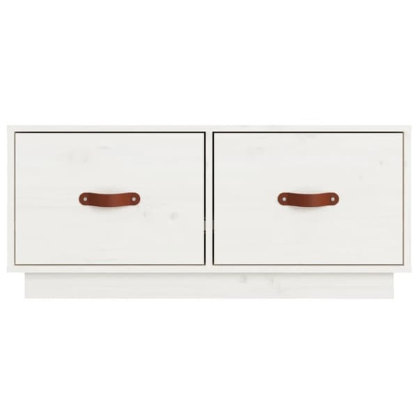 tv-bord 80x34x35 cm massivt fyrretræ hvid