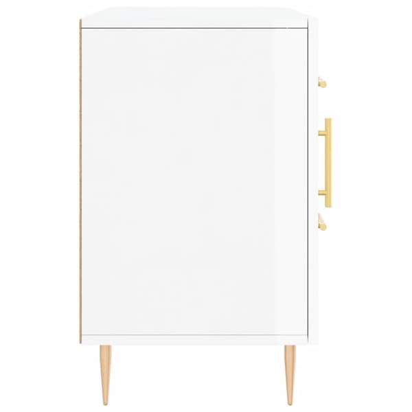 skænk 100x36x60 cm konstrueret træ hvid højglans