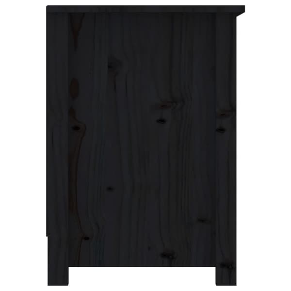 tv-bord 103x36,5x52 cm massivt fyrretræ sort