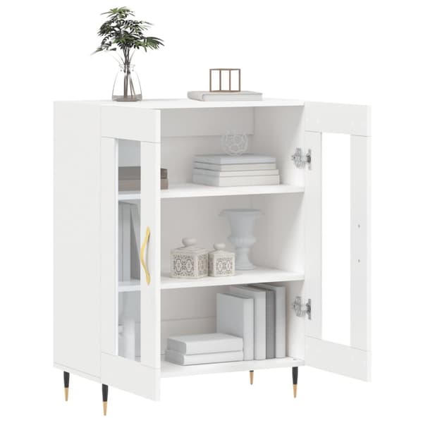 skænk 69,5x34x90 cm konstrueret træ hvid