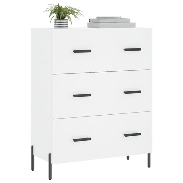 skænk 69,5x34x90 cm konstrueret træ hvid