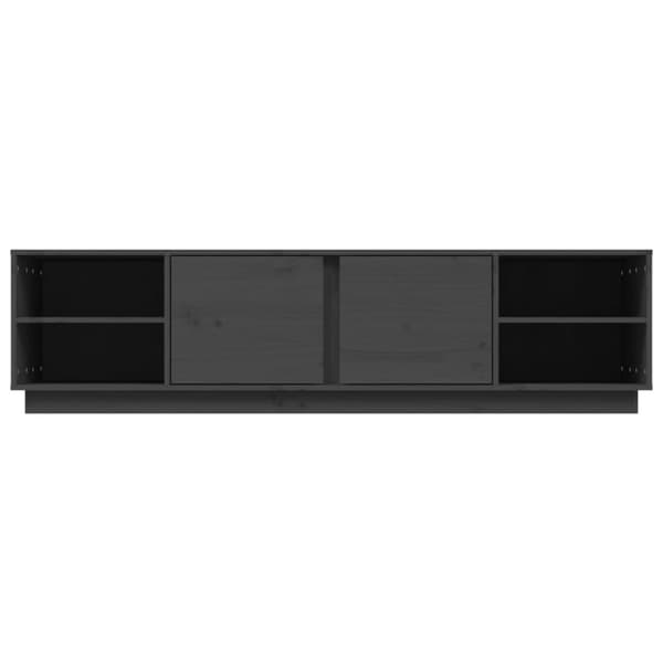 Tv-bänk grå 156x40x40 cm massiv furu