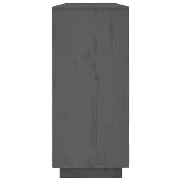 Skåp grå 120x35x80 cm massiv furu