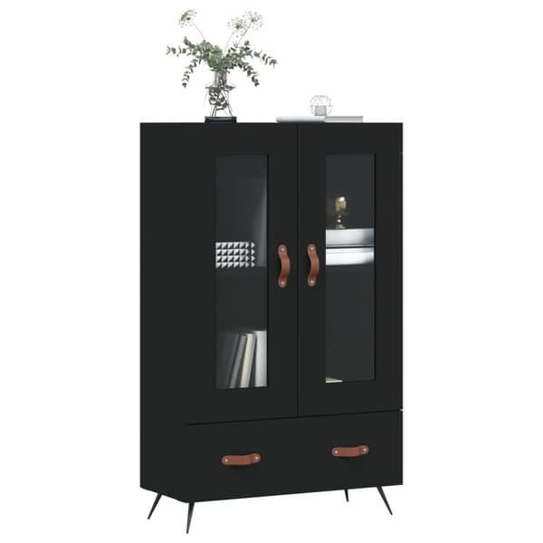 skab 69,5x31x115 cm konstrueret træ sort