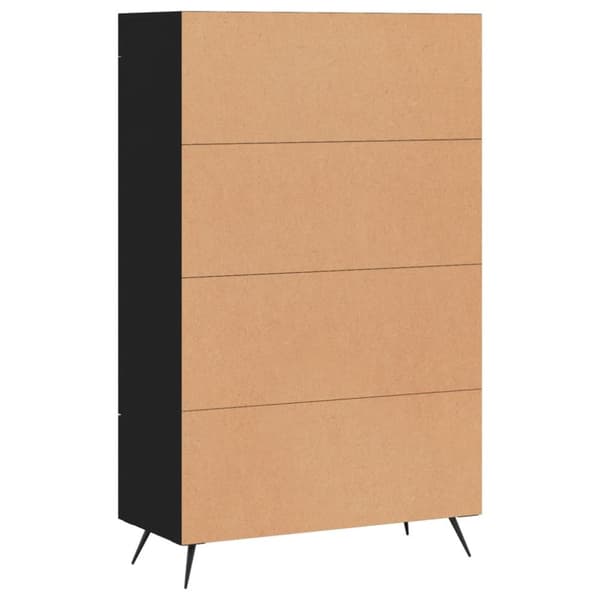 skab 69,5x31x115 cm konstrueret træ sort