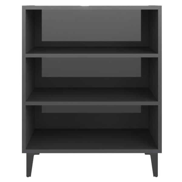 skænk 57x35x70 cm konstrueret træ grå højglans