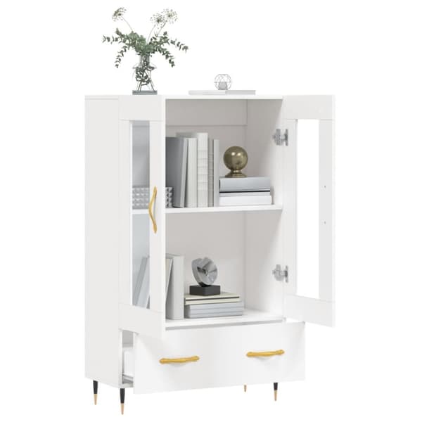 skab 69,5x31x115 cm konstrueret træ hvid